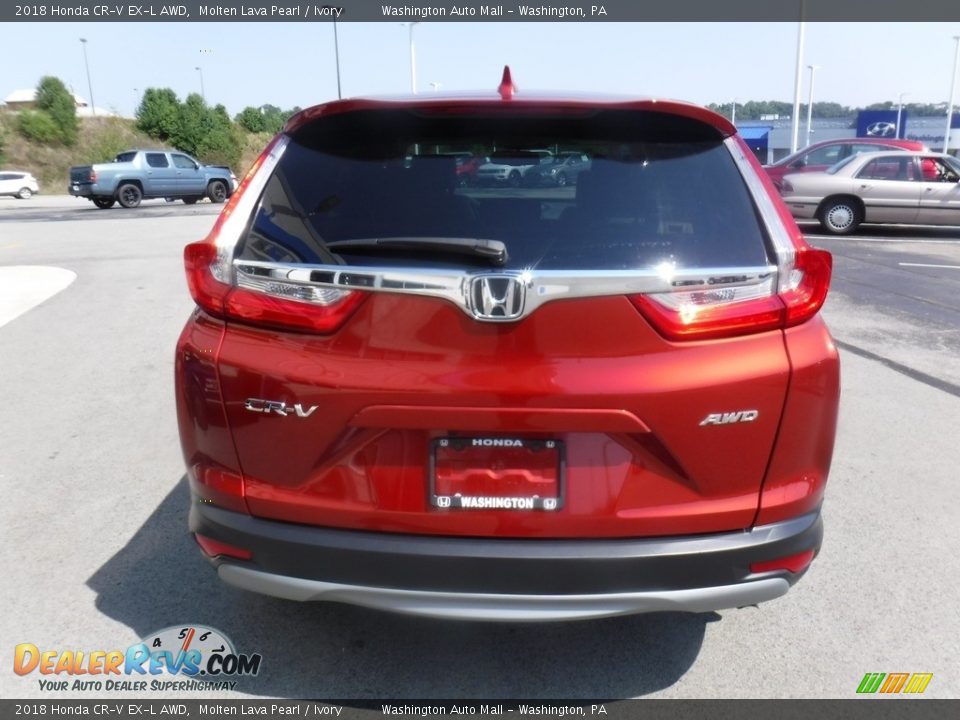 2018 Honda CR-V EX-L AWD Molten Lava Pearl / Ivory Photo #8