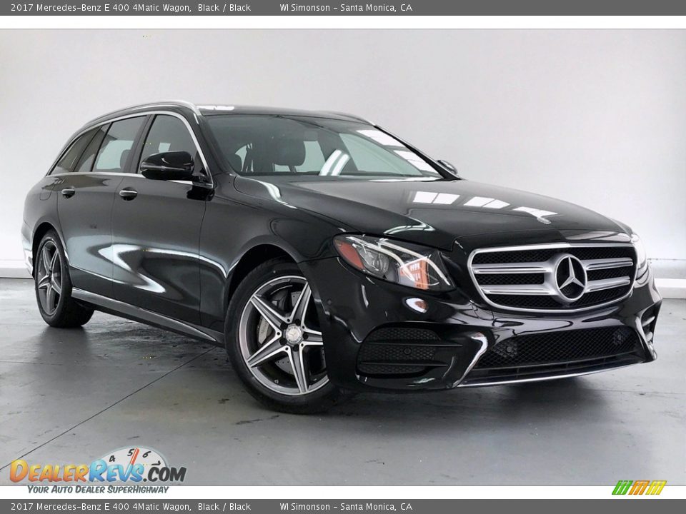 2017 Mercedes-Benz E 400 4Matic Wagon Black / Black Photo #34