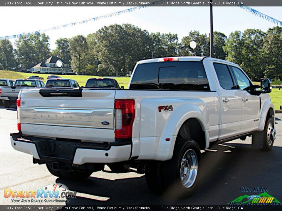 2017 Ford F450 Super Duty Platinum Crew Cab 4x4 White Platinum / Black/Brunello Photo #5