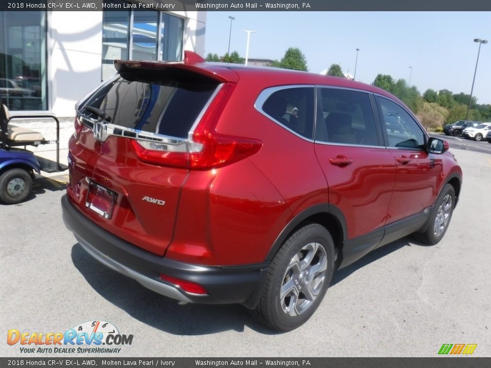 2018 Honda CR-V EX-L AWD Molten Lava Pearl / Ivory Photo #9