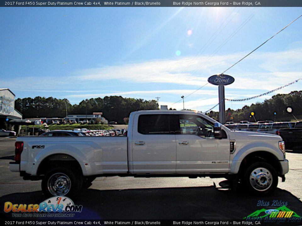 2017 Ford F450 Super Duty Platinum Crew Cab 4x4 White Platinum / Black/Brunello Photo #6