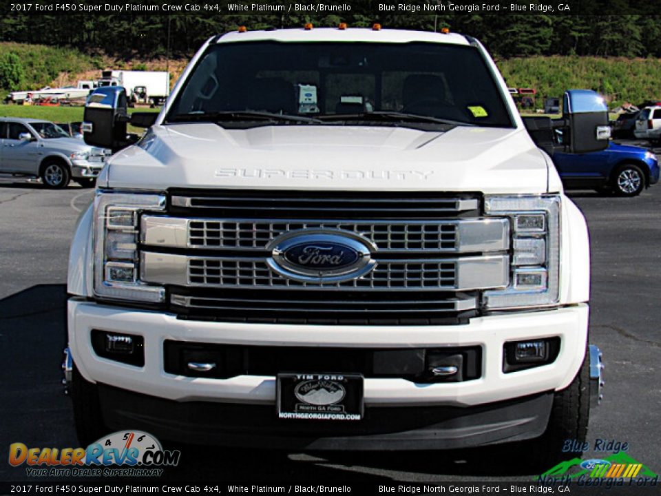 2017 Ford F450 Super Duty Platinum Crew Cab 4x4 White Platinum / Black/Brunello Photo #8