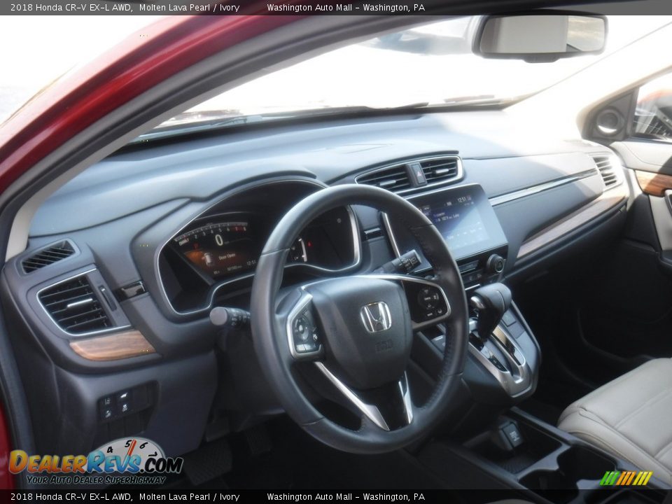 2018 Honda CR-V EX-L AWD Molten Lava Pearl / Ivory Photo #14