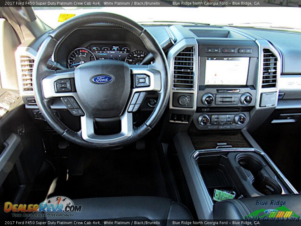 2017 Ford F450 Super Duty Platinum Crew Cab 4x4 White Platinum / Black/Brunello Photo #15