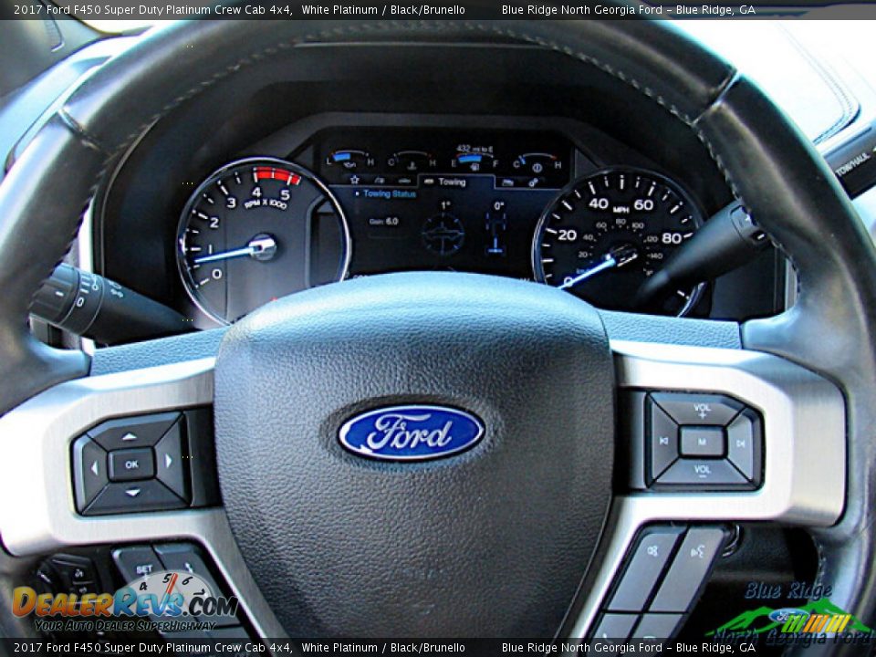 2017 Ford F450 Super Duty Platinum Crew Cab 4x4 White Platinum / Black/Brunello Photo #17