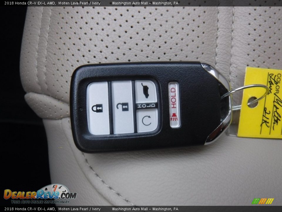 2018 Honda CR-V EX-L AWD Molten Lava Pearl / Ivory Photo #29