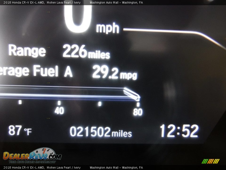 2018 Honda CR-V EX-L AWD Molten Lava Pearl / Ivory Photo #32