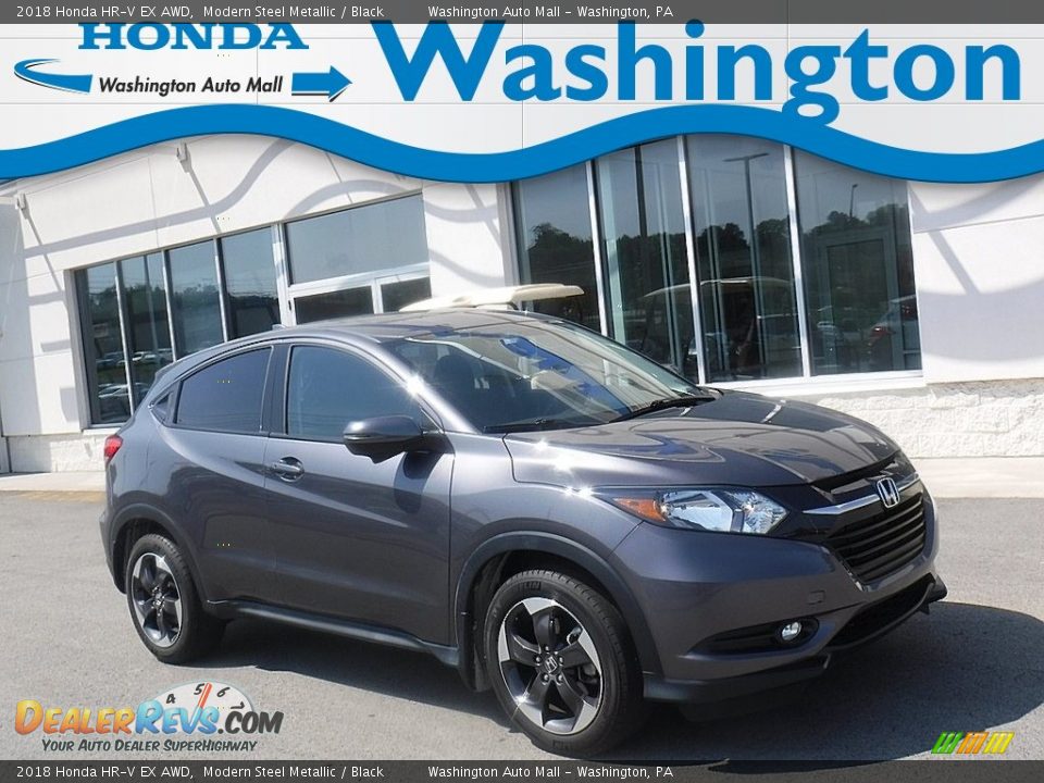 2018 Honda HR-V EX AWD Modern Steel Metallic / Black Photo #1