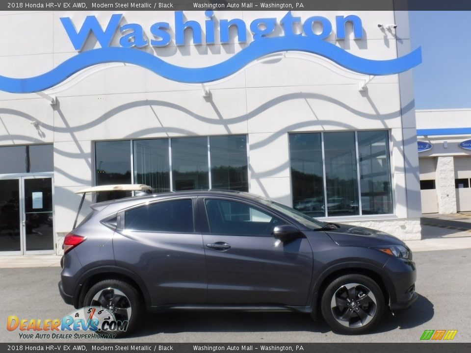 2018 Honda HR-V EX AWD Modern Steel Metallic / Black Photo #2