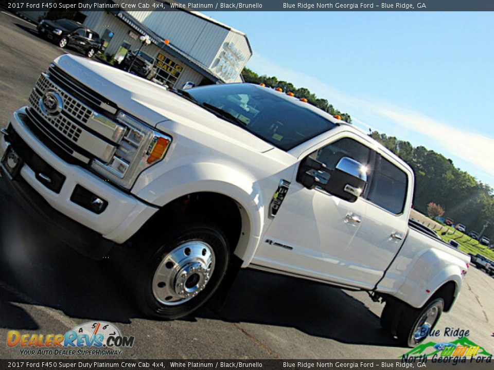 2017 Ford F450 Super Duty Platinum Crew Cab 4x4 White Platinum / Black/Brunello Photo #30