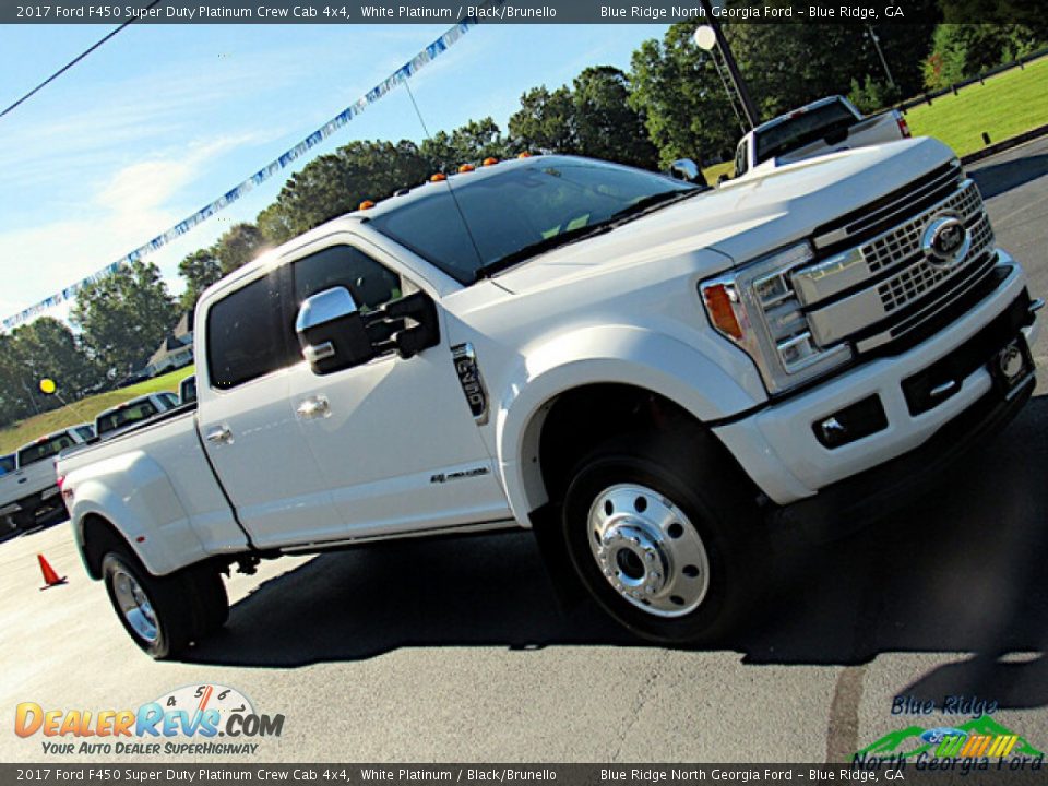 2017 Ford F450 Super Duty Platinum Crew Cab 4x4 White Platinum / Black/Brunello Photo #31