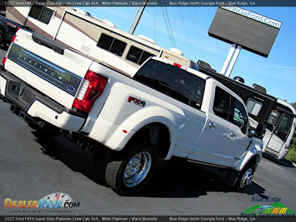 2017 Ford F450 Super Duty Platinum Crew Cab 4x4 White Platinum / Black/Brunello Photo #32