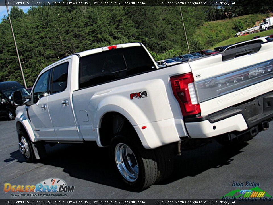 2017 Ford F450 Super Duty Platinum Crew Cab 4x4 White Platinum / Black/Brunello Photo #33