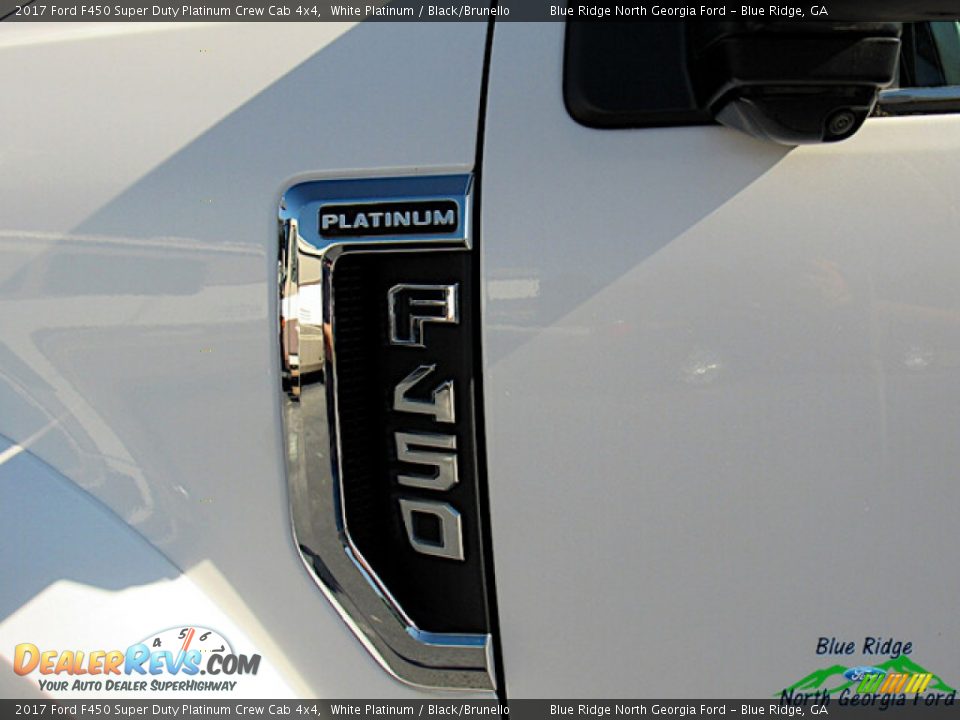 2017 Ford F450 Super Duty Platinum Crew Cab 4x4 White Platinum / Black/Brunello Photo #34