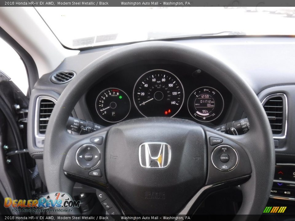 2018 Honda HR-V EX AWD Modern Steel Metallic / Black Photo #22