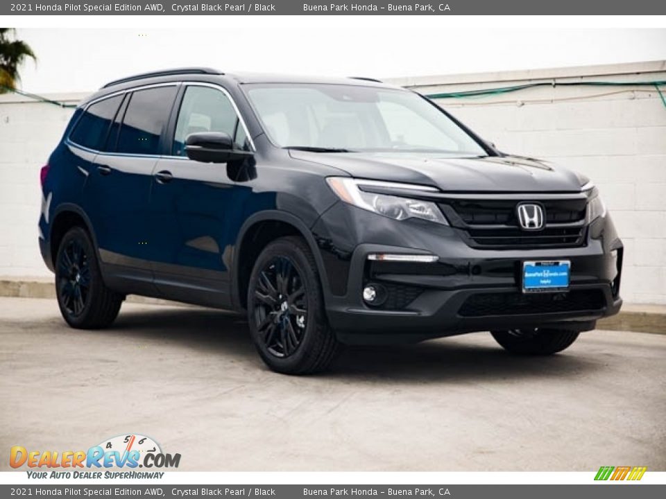 2021 Honda Pilot Special Edition AWD Crystal Black Pearl / Black Photo #1