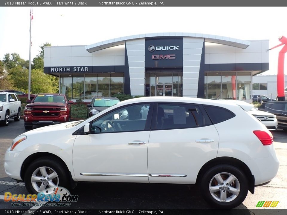 2013 Nissan Rogue S AWD Pearl White / Black Photo #1