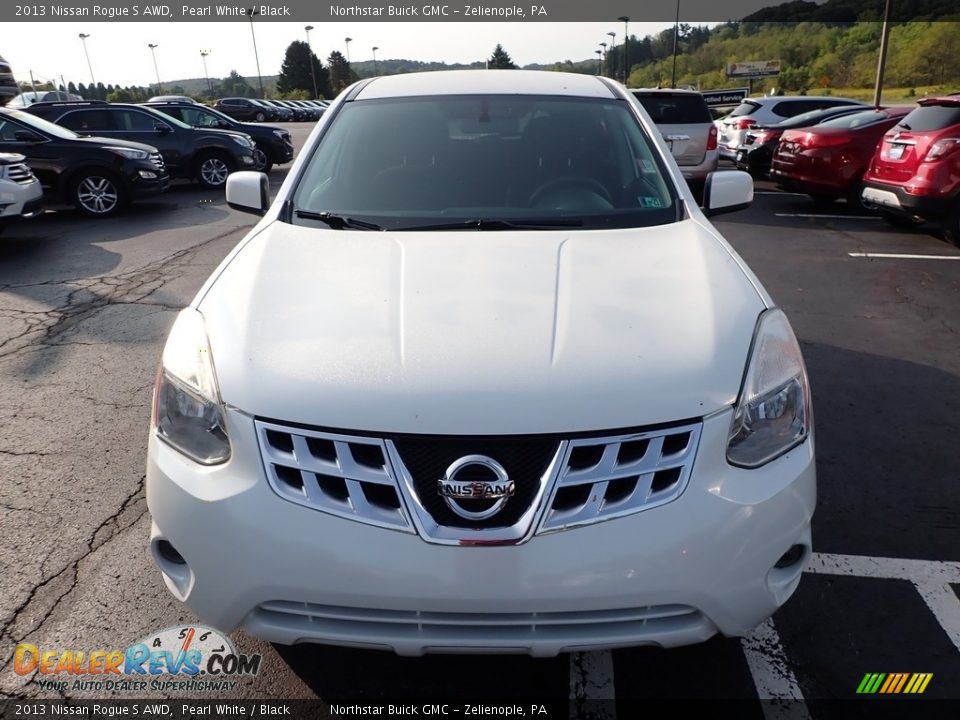 2013 Nissan Rogue S AWD Pearl White / Black Photo #3