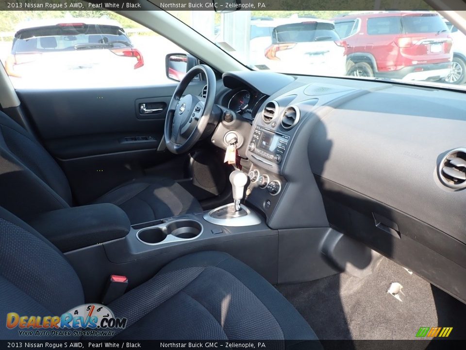 2013 Nissan Rogue S AWD Pearl White / Black Photo #6