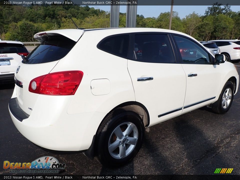2013 Nissan Rogue S AWD Pearl White / Black Photo #9