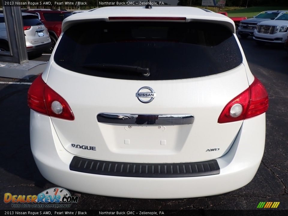 2013 Nissan Rogue S AWD Pearl White / Black Photo #10