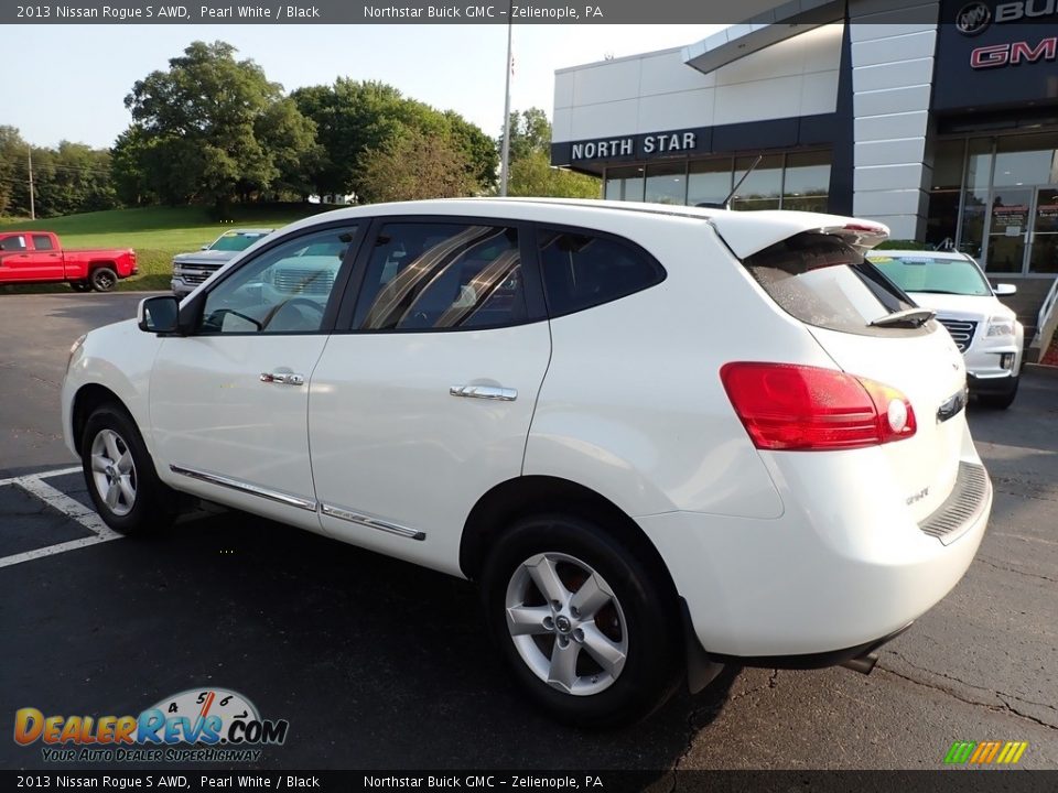2013 Nissan Rogue S AWD Pearl White / Black Photo #12