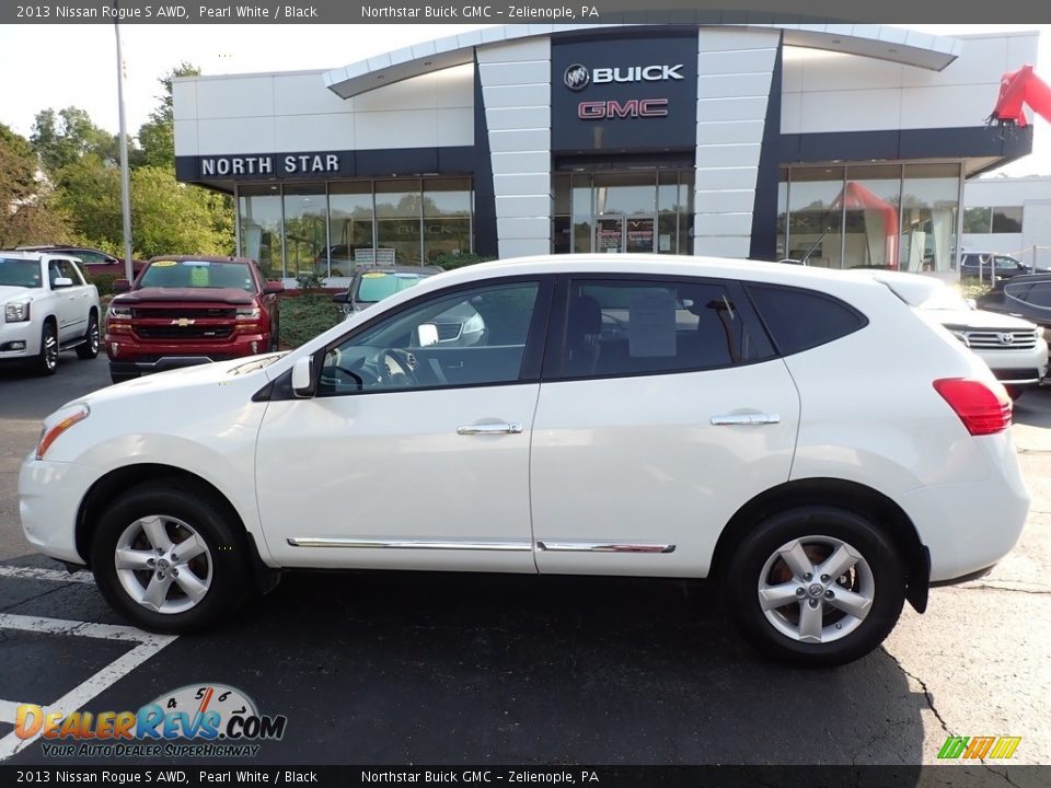 2013 Nissan Rogue S AWD Pearl White / Black Photo #13