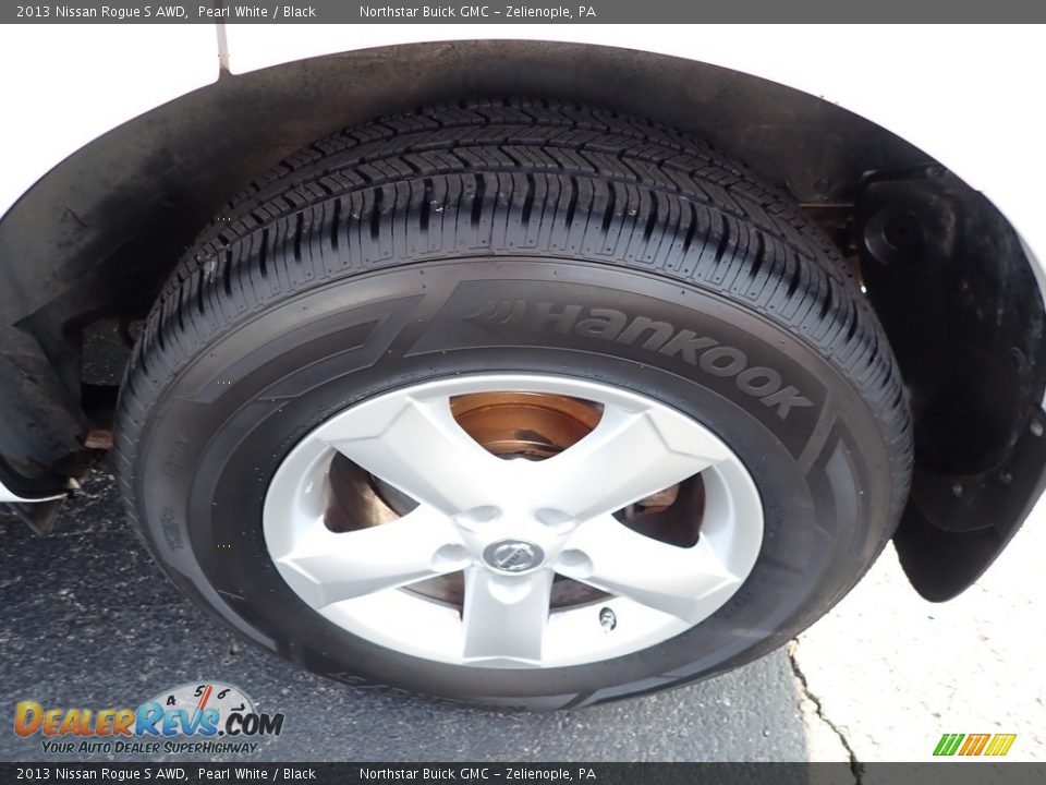 2013 Nissan Rogue S AWD Pearl White / Black Photo #14