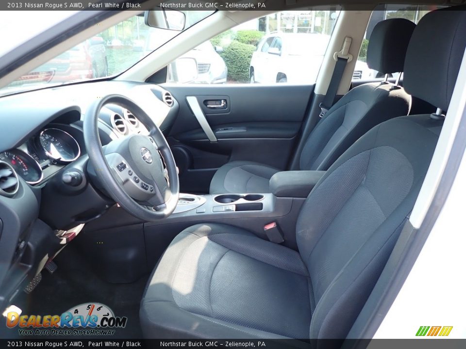 2013 Nissan Rogue S AWD Pearl White / Black Photo #16