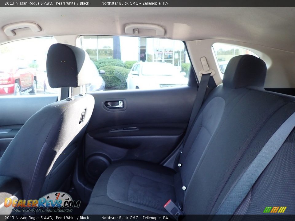 2013 Nissan Rogue S AWD Pearl White / Black Photo #17