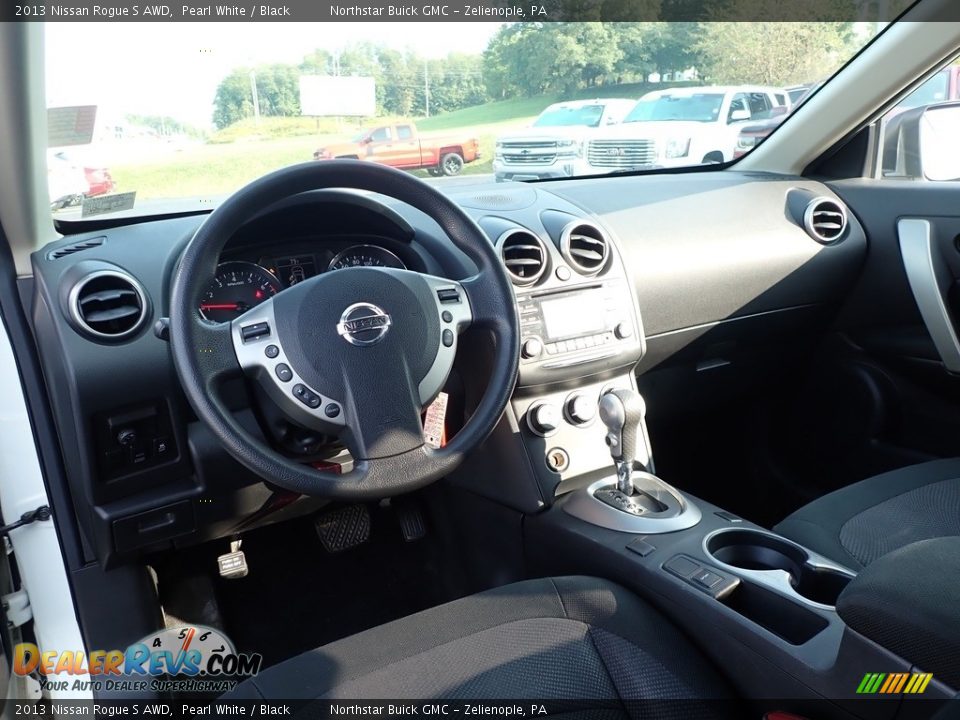 2013 Nissan Rogue S AWD Pearl White / Black Photo #18