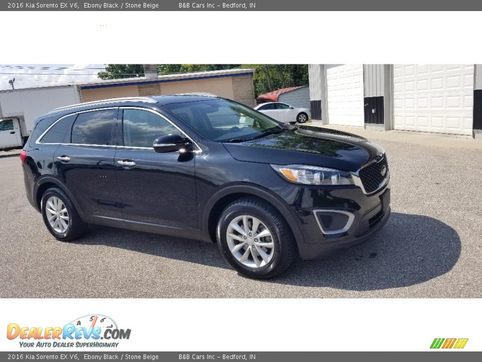 2016 Kia Sorento EX V6 Ebony Black / Stone Beige Photo #1