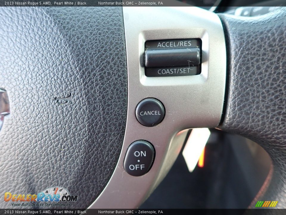 2013 Nissan Rogue S AWD Pearl White / Black Photo #25