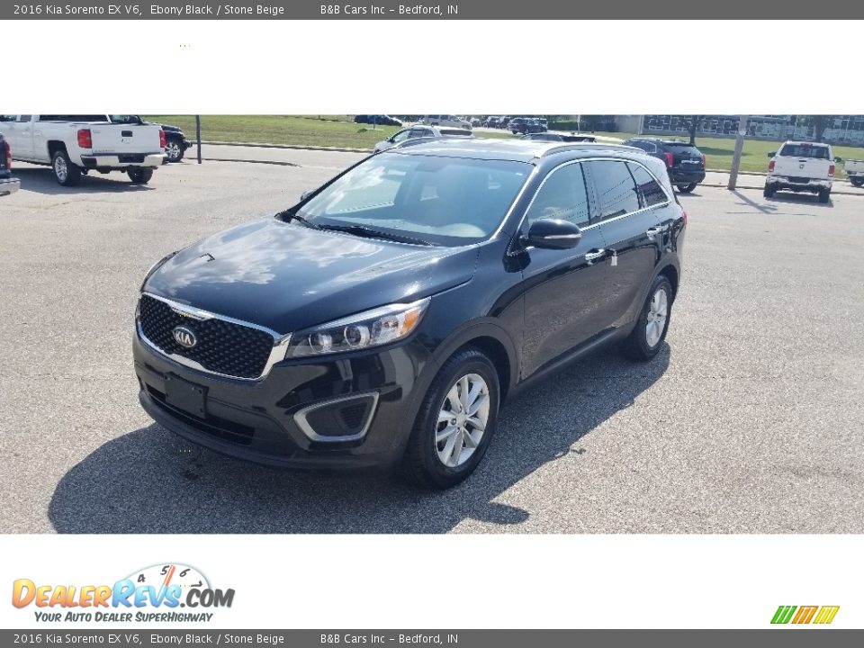 2016 Kia Sorento EX V6 Ebony Black / Stone Beige Photo #3