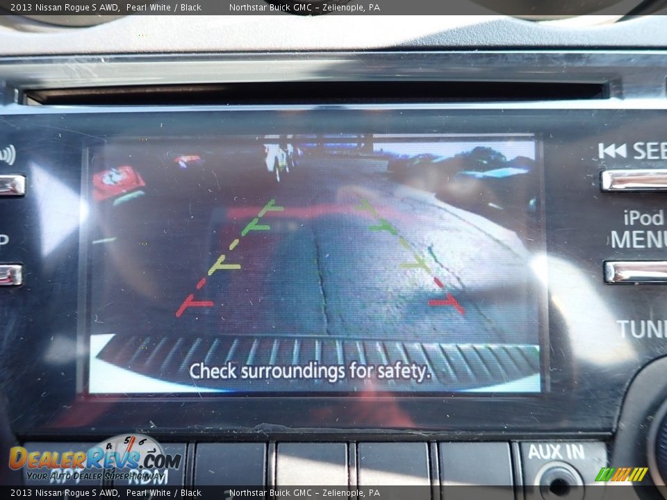 2013 Nissan Rogue S AWD Pearl White / Black Photo #29