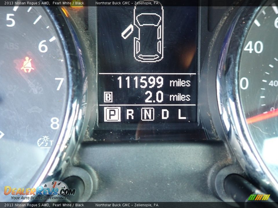 2013 Nissan Rogue S AWD Pearl White / Black Photo #30