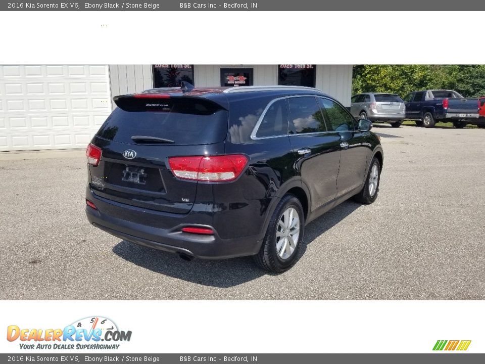 2016 Kia Sorento EX V6 Ebony Black / Stone Beige Photo #8