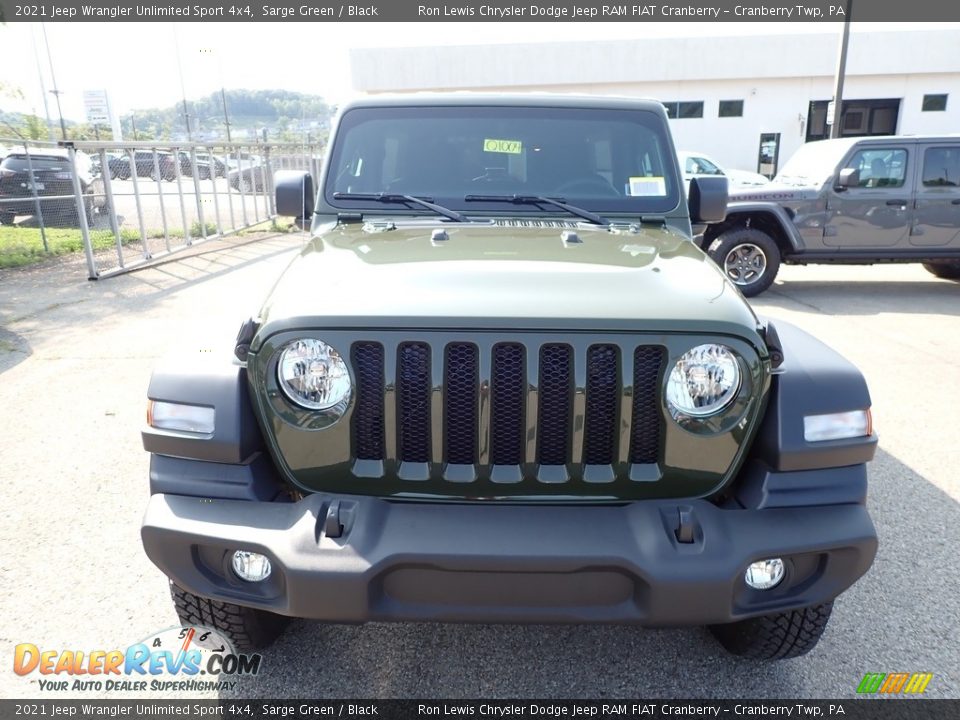 2021 Jeep Wrangler Unlimited Sport 4x4 Sarge Green / Black Photo #2