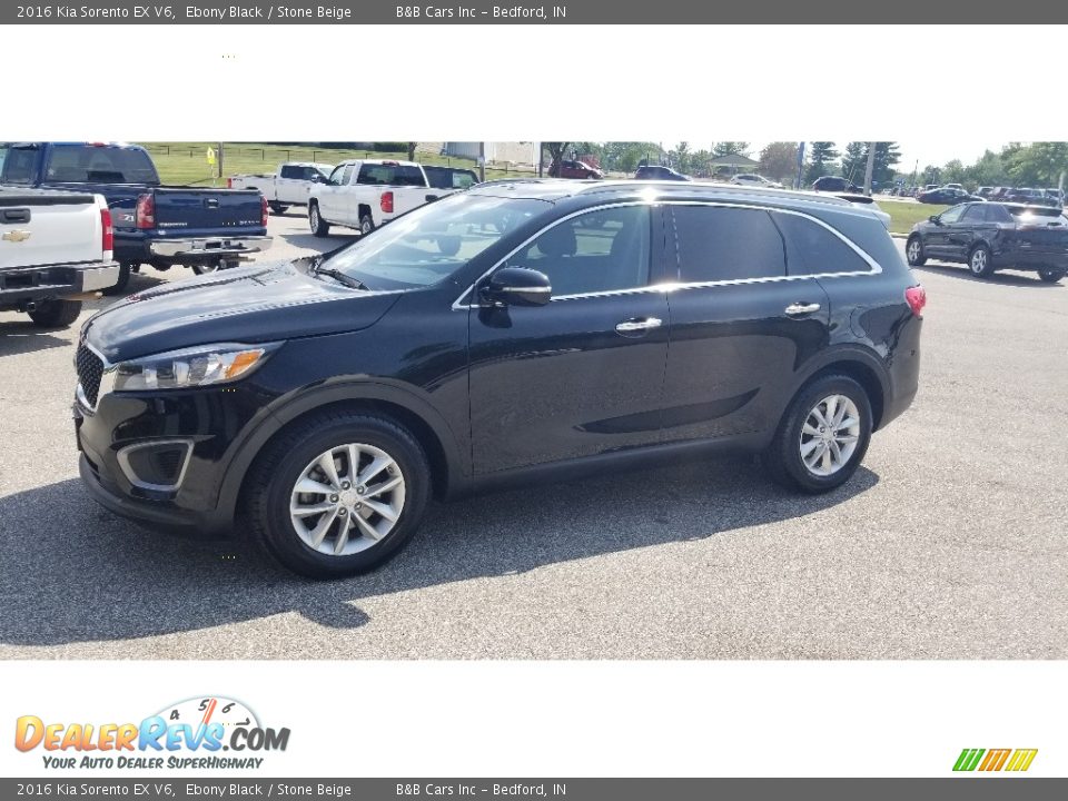 2016 Kia Sorento EX V6 Ebony Black / Stone Beige Photo #24