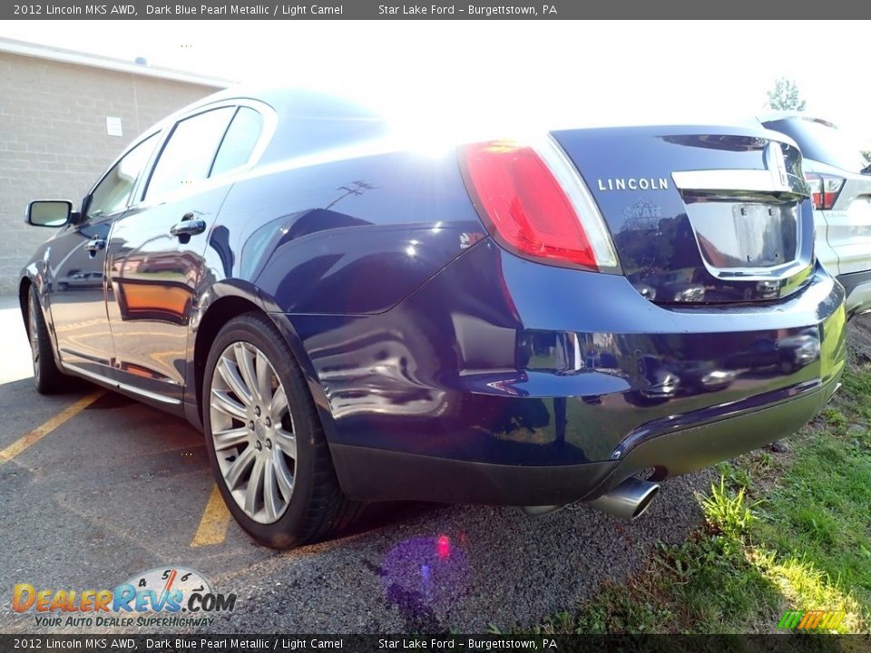 2012 Lincoln MKS AWD Dark Blue Pearl Metallic / Light Camel Photo #2