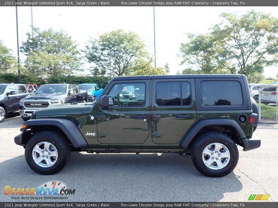2021 Jeep Wrangler Unlimited Sport 4x4 Sarge Green / Black Photo #9
