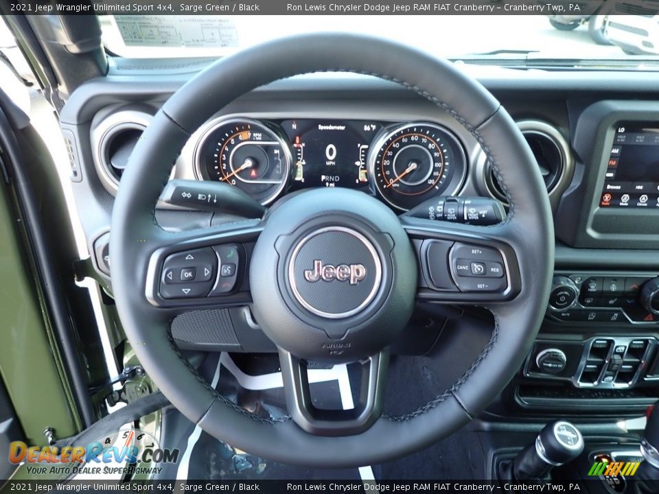 2021 Jeep Wrangler Unlimited Sport 4x4 Steering Wheel Photo #17