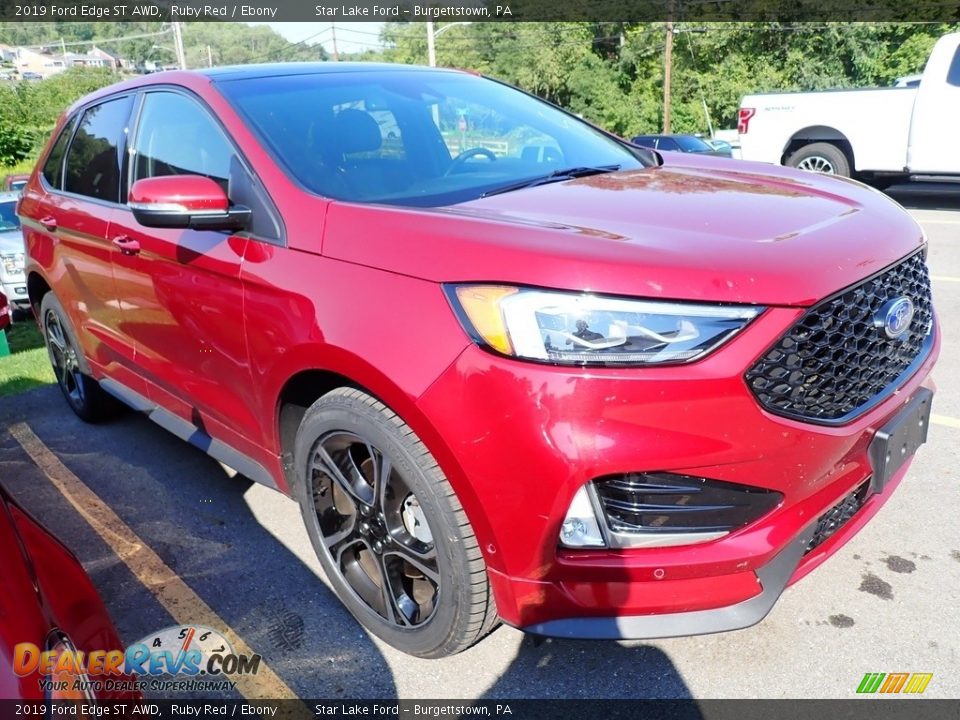 2019 Ford Edge ST AWD Ruby Red / Ebony Photo #4