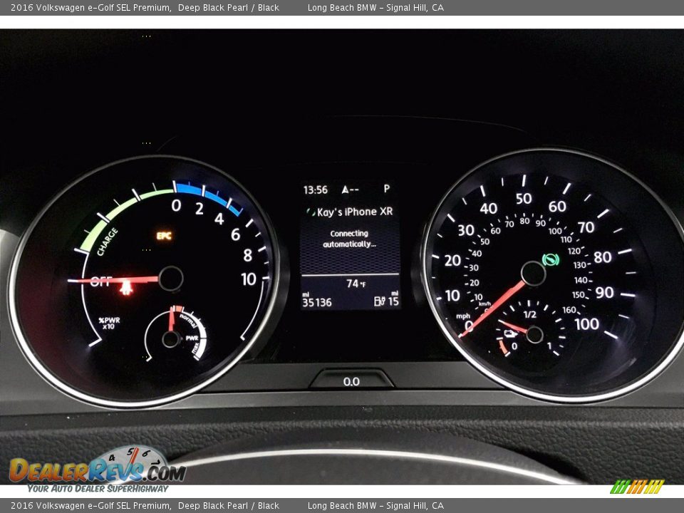 2016 Volkswagen e-Golf SEL Premium Gauges Photo #20