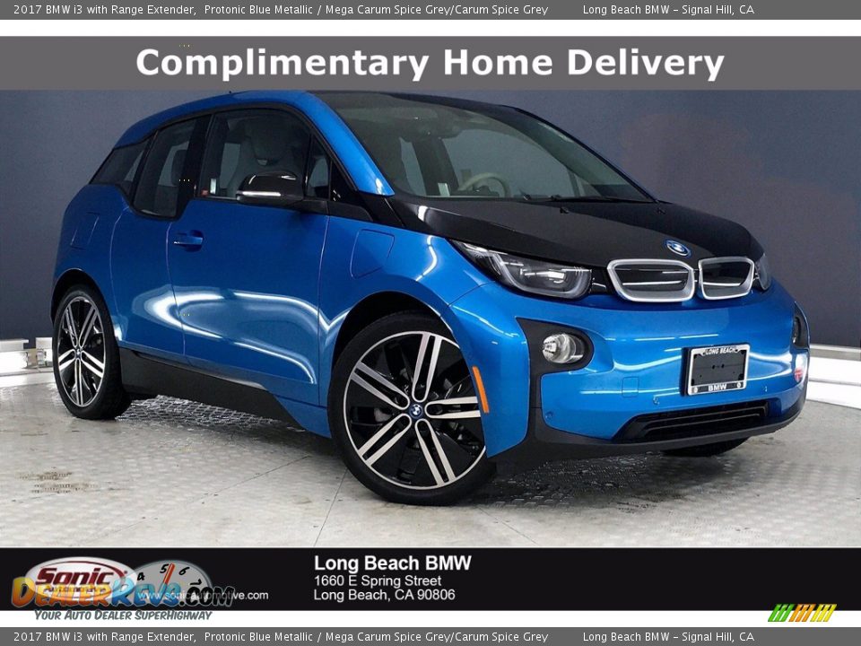 2017 BMW i3 with Range Extender Protonic Blue Metallic / Mega Carum Spice Grey/Carum Spice Grey Photo #1