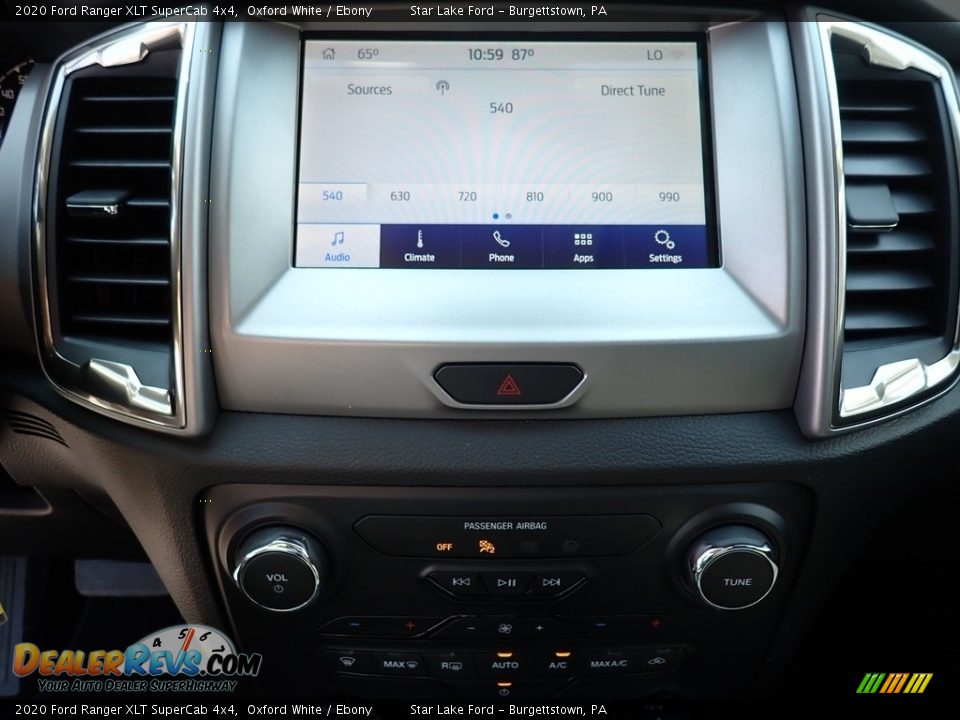 2020 Ford Ranger XLT SuperCab 4x4 Oxford White / Ebony Photo #19