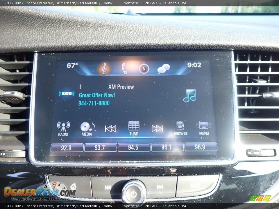 2017 Buick Encore Preferred Winterberry Red Metallic / Ebony Photo #24