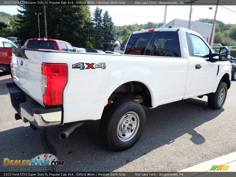 2020 Ford F250 Super Duty XL Regular Cab 4x4 Oxford White / Medium Earth Gray Photo #6