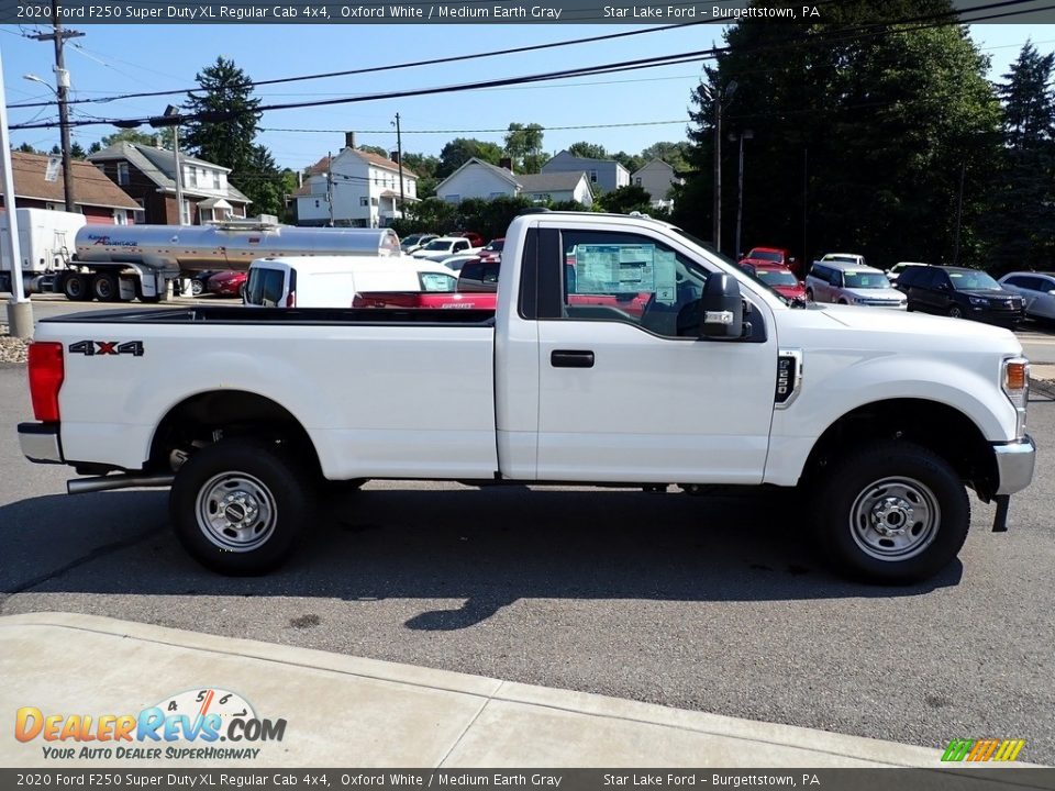 2020 Ford F250 Super Duty XL Regular Cab 4x4 Oxford White / Medium Earth Gray Photo #7