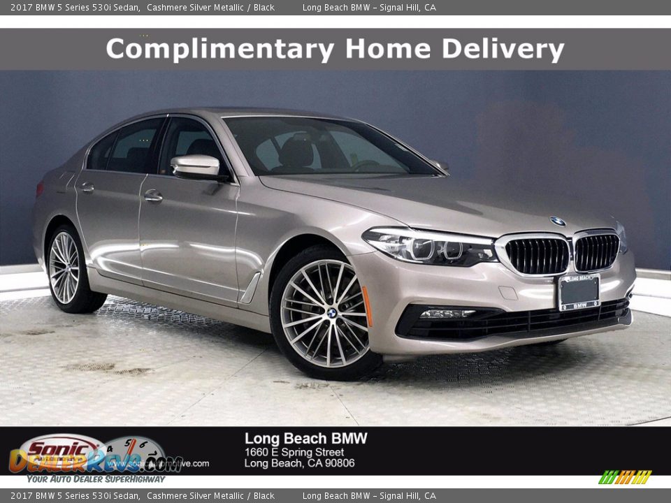 2017 BMW 5 Series 530i Sedan Cashmere Silver Metallic / Black Photo #1
